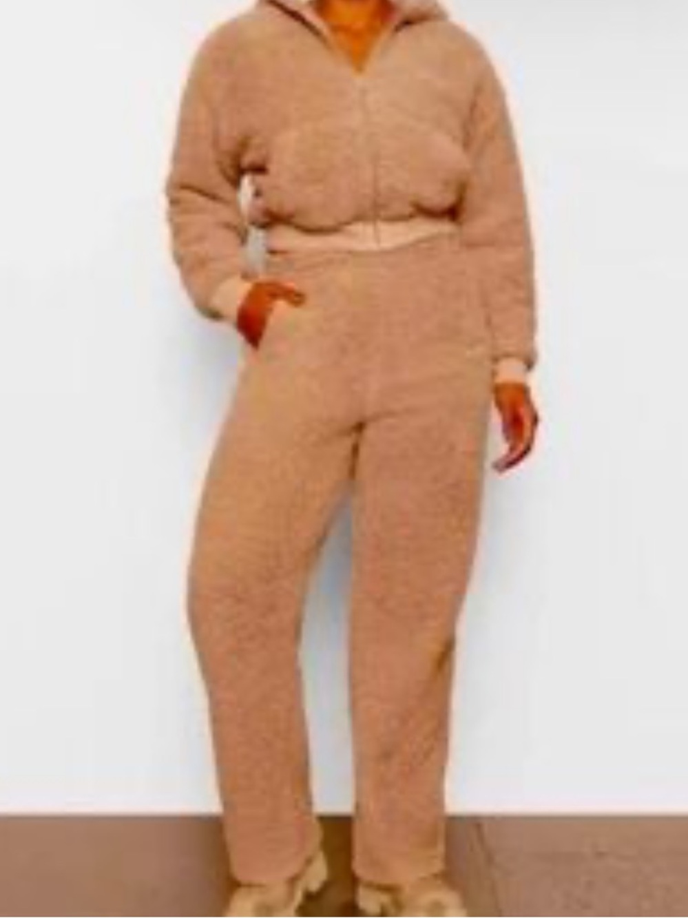 SKIMS TEDDY WIDE LEG SWEATPANT